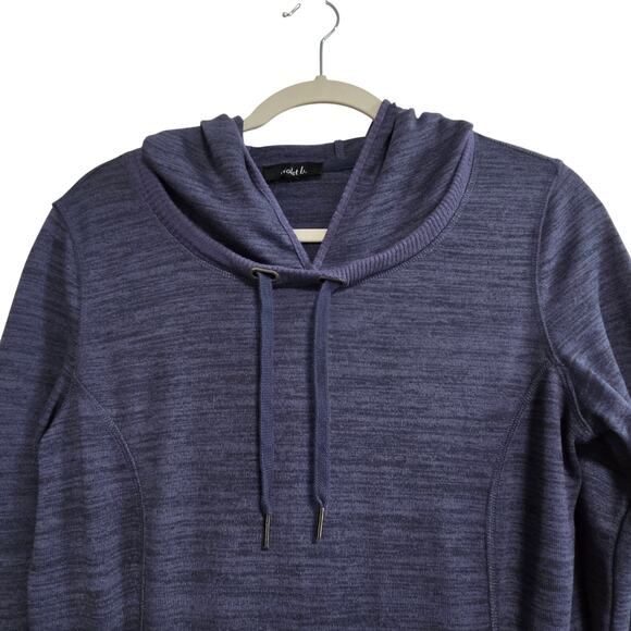 Violet B. Blue Black Space Dye Hoodie Above the Knee Dress Pockets Size NA - Picture 2 of 6